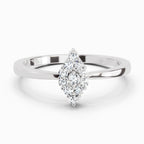 Sparkles Lab Grown Diamond 0.13 Marquise-Shaped Cluster Ring| 14K White Gold