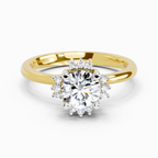 0.86 Ct Round Halo | 14K Yellow Gold