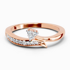 0.09 Ct Round Fashion Ring | 14K Rose Gold
