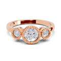 0.71 Carat Sovereign Petal Promise Engagement Ring | 14K Rose Gold