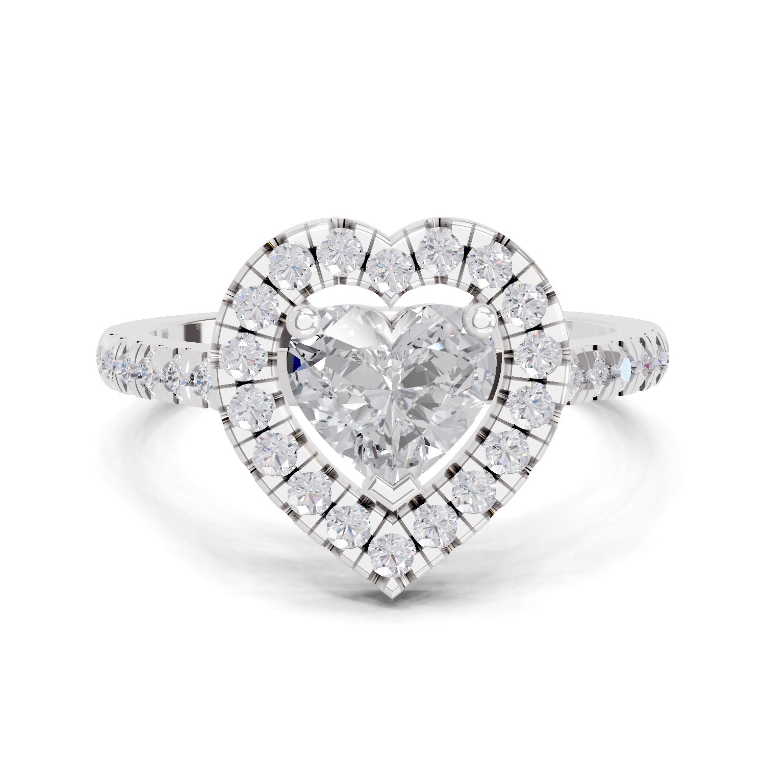 1.54 Carat Solitaire Lab Grown Diamond Ring In 14K Gold