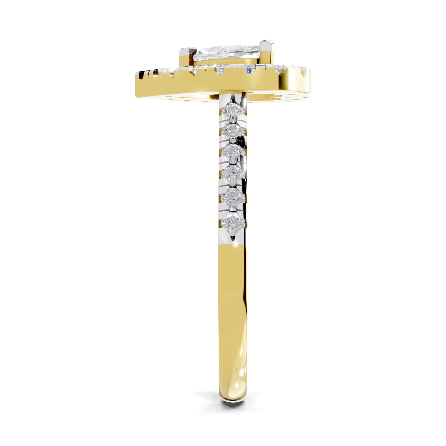 1.54 Carat Solitaire Lab Grown Diamond Ring In 14K Gold