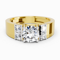 1.42 Ct Round Shape Dimaond Ring | 14K Yellow Gold