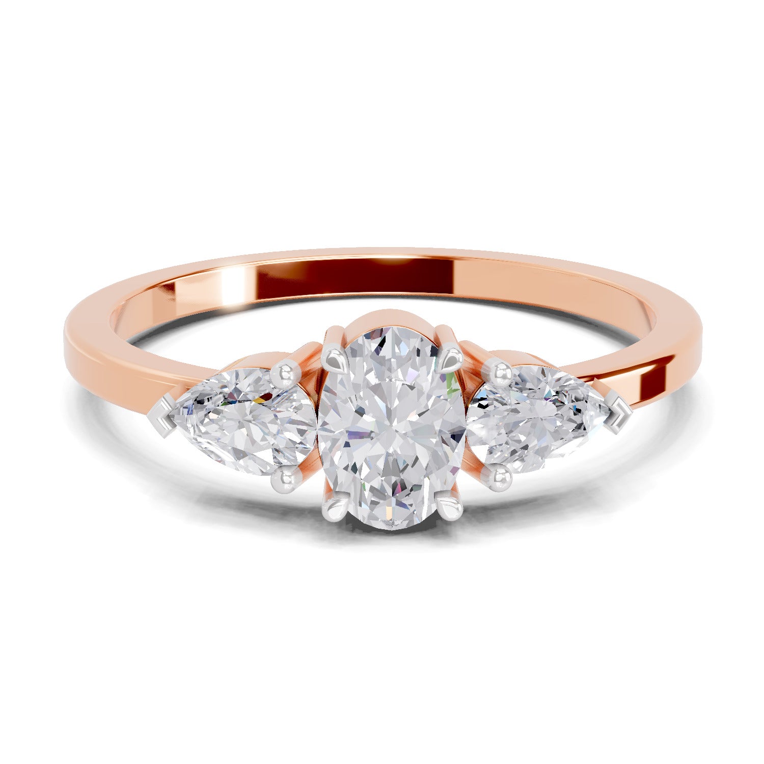 0.61 Carat Solitaire Lab Grown Diamond Ring In 14K Gold
