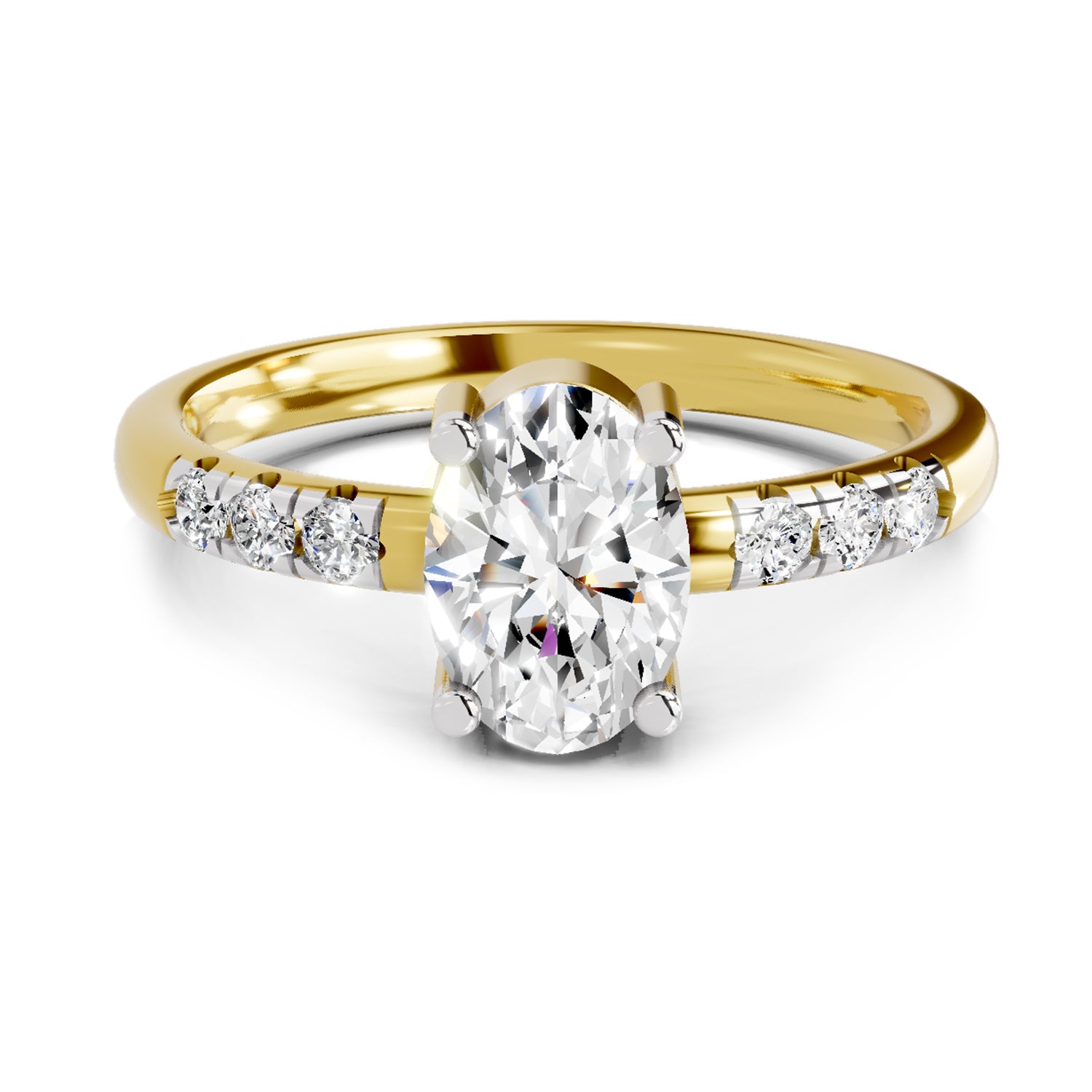 1.17 Ct Oval Solitaire Ring |  14K Yellow Gold