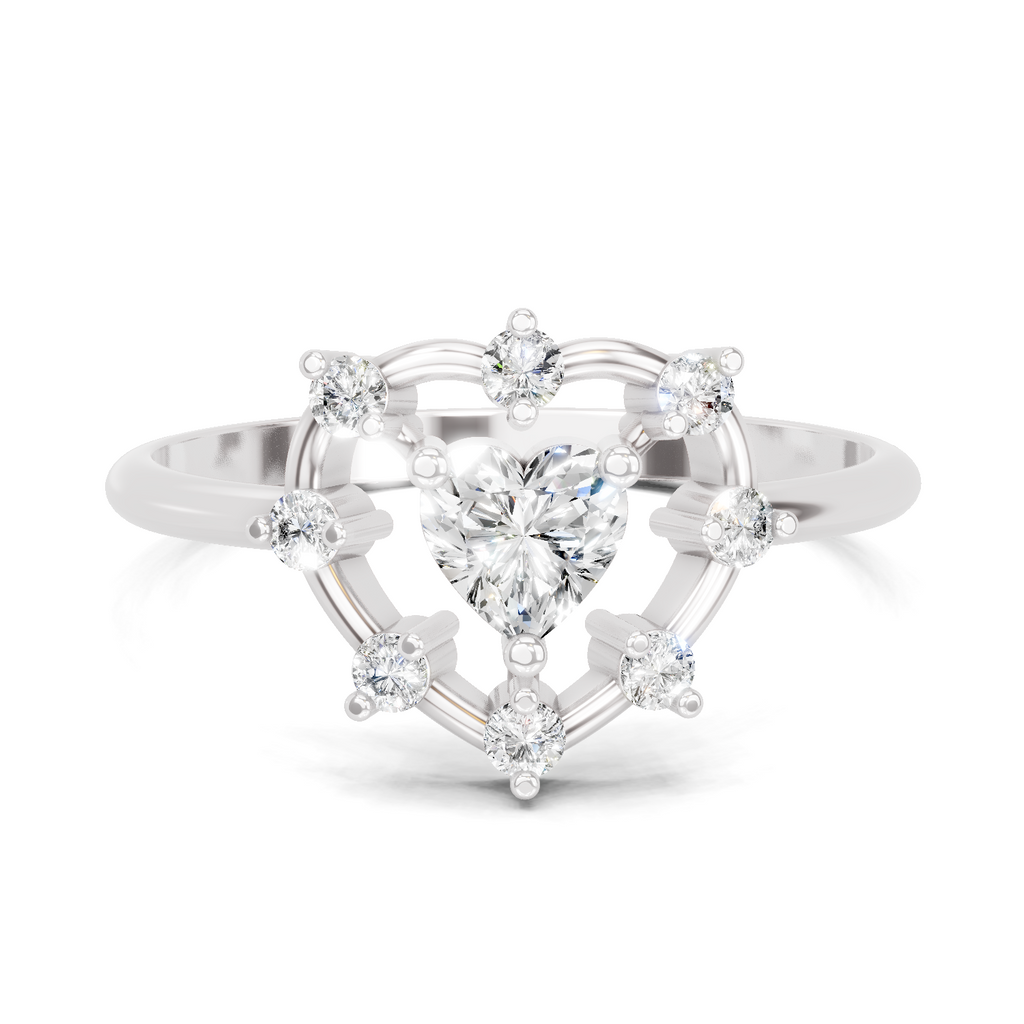 0.44 Carat Solitaire Lab Grown Diamond Ring In 14K Gold