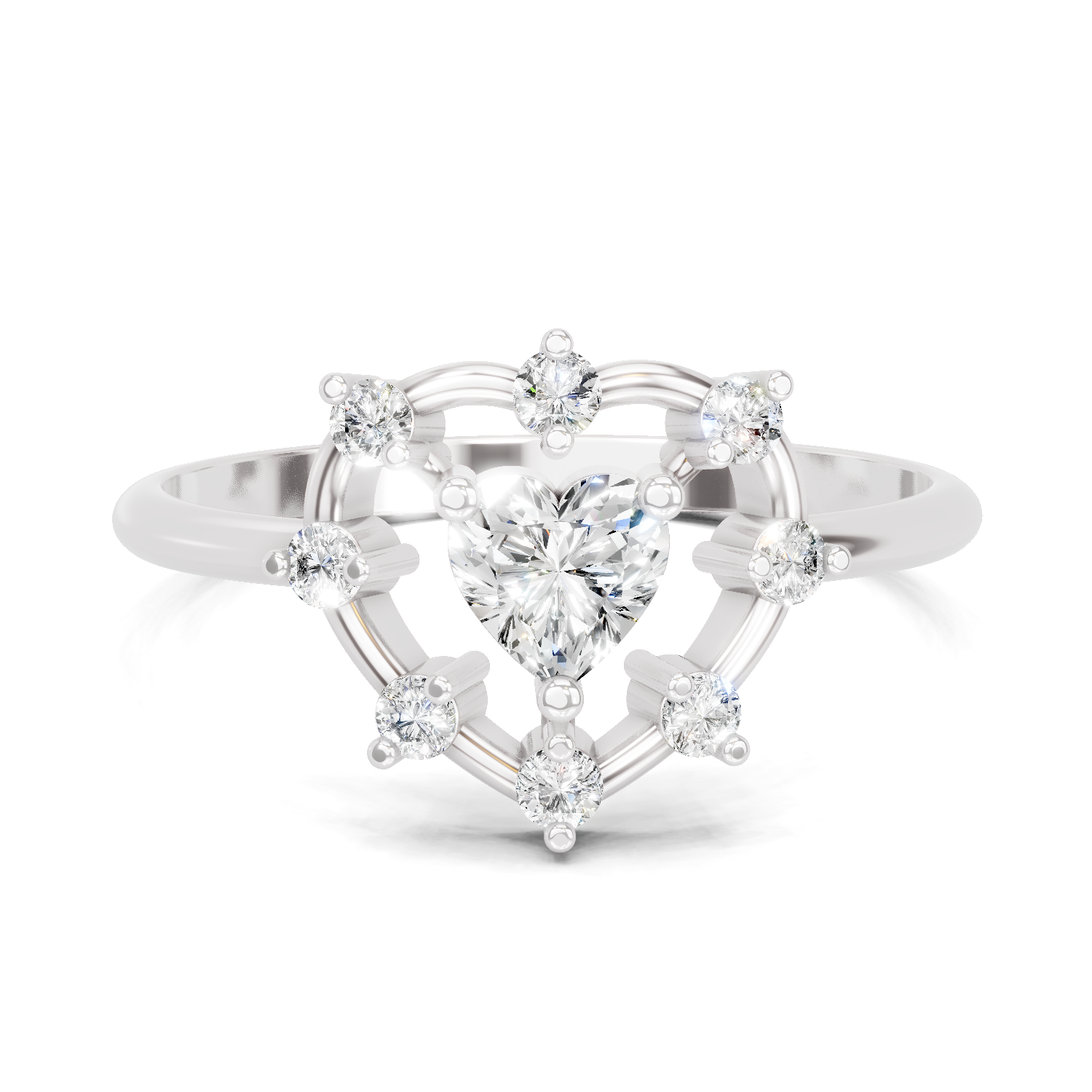 0.44 Carat Solitaire Lab Grown Diamond Ring In 14K Gold