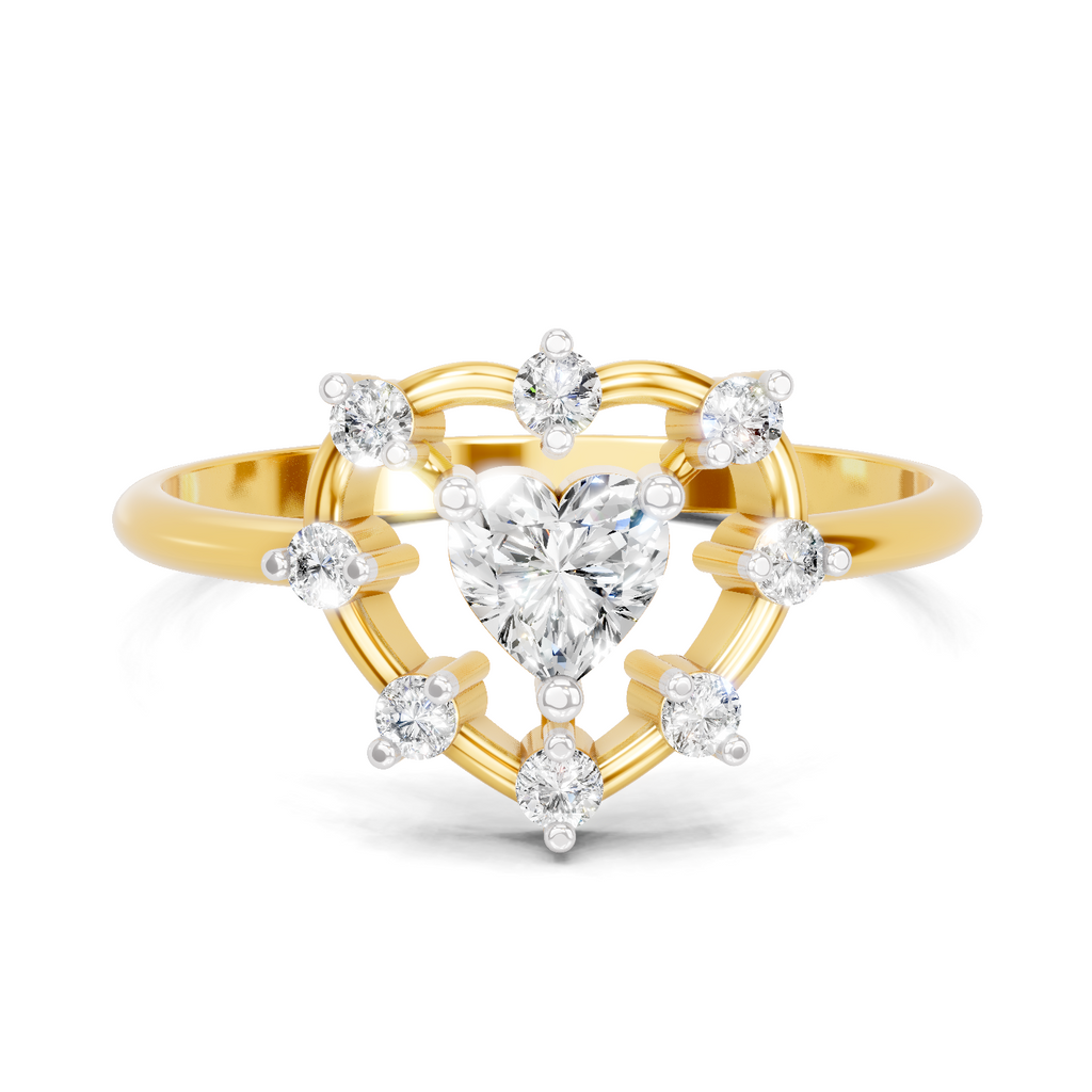 0.44 Carat Solitaire Lab Grown Diamond Ring In 14K Gold