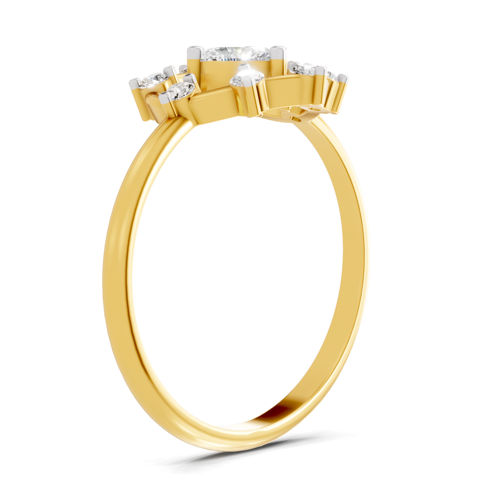 0.44 Carat Solitaire Lab Grown Diamond Ring In 14K Gold