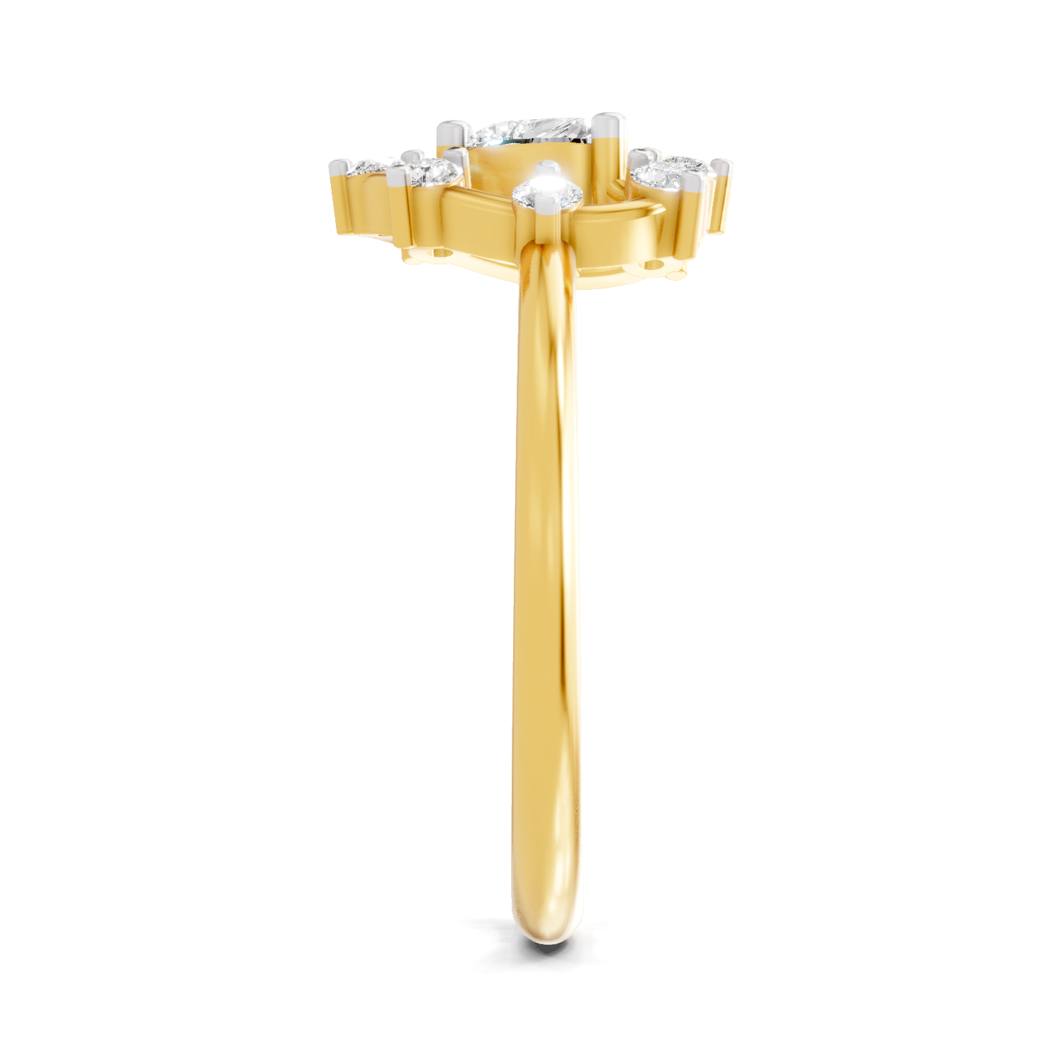 0.44 Carat Solitaire Lab Grown Diamond Ring In 14K Gold