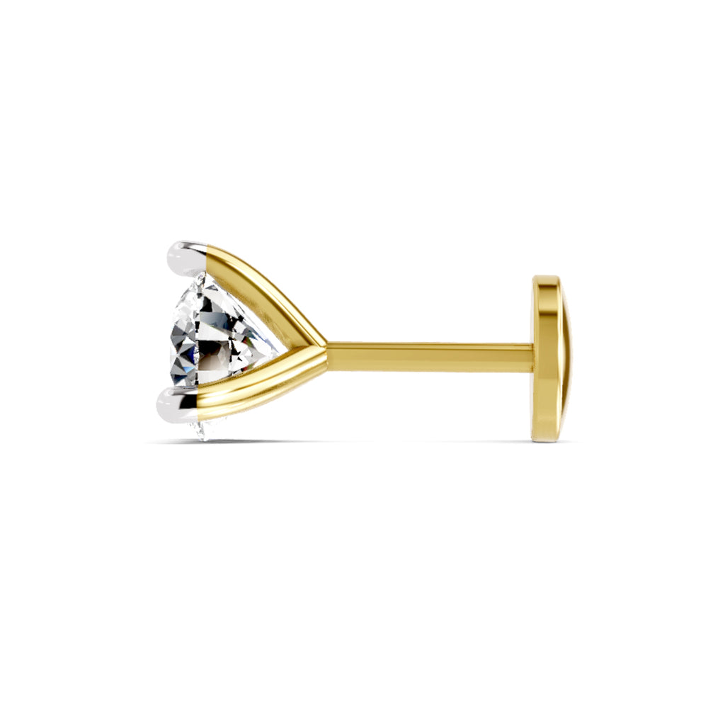 Solitaire Nosepin 0.5 Ct | 14Kt White Gold
