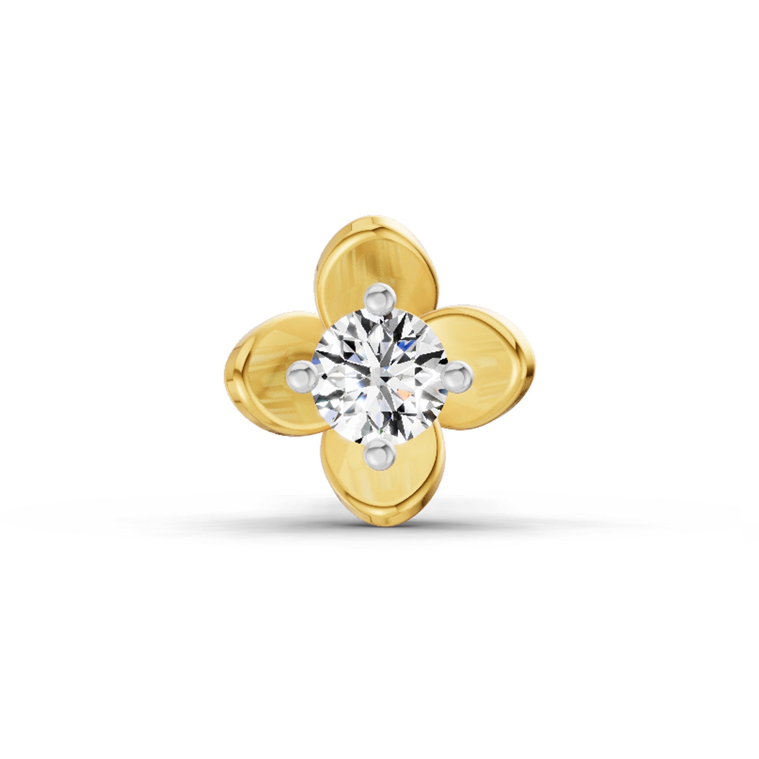 Solitaire Nosepin 0.13 Ct | 14Kt Yellow Gold