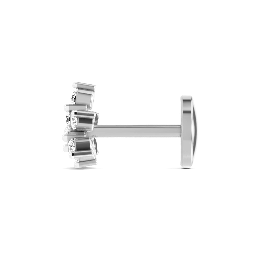 Floral Nosepin 0.11 Ct | 14Kt Yellow Gold