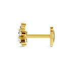Floral Nosepin 0.11 Ct | 14Kt Yellow Gold