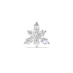 Floral Nosepin 0.11 Ct | 14Kt Yellow Gold