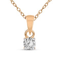 0.1 Ct Classic Solitaire Diamond Pendant Necklace in 14Kt