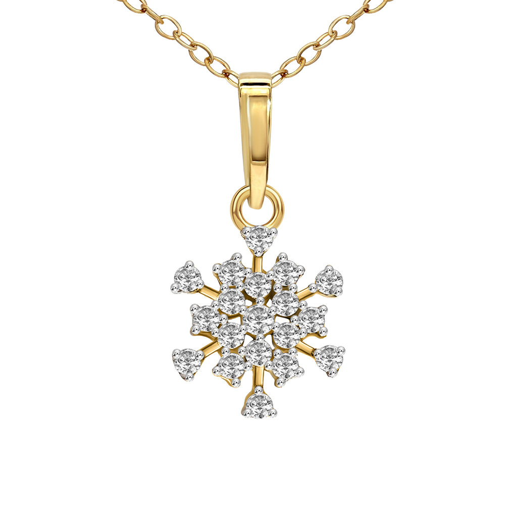 0.7 Ct Diamond Pendant Necklace in 14Kt