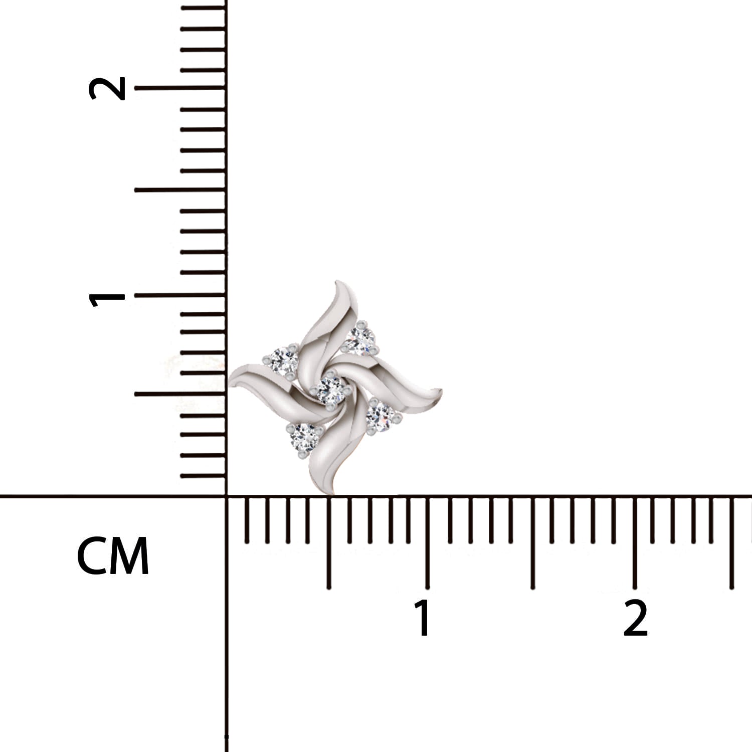 0.1 Ct Floral Stud Earrings | 14K Yellow Gold  FG VS Quality Diamonds