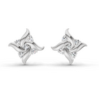 0.1 Ct Floral Stud Earrings | 14K Yellow Gold  FG VS Quality Diamonds