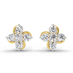 0.35 Ct  Round Shape Diamond Stud Earrings | 14K Yellow Gold