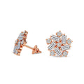 2.26 Carat Fnacy Stud Earrings for Women | 14K Rose Gold