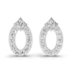 0.27 Carat Imperial Oval Halo Earrings | 14K Rose Gold