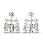 Sparkles Triple Baguette Drop Diamond Earring