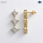 Arias by Lara Dutta Princess-Cut Linear Diamond Earring
