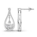 1.28 Carat Vesta Teardrops Earrings | 14K White Gold