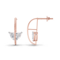 0.99 Carat Halfmoon Earrings | 14K Rose Gold
