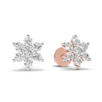 0.22 Carat Eternal Flower Studs Earrings | 14K Rose Gold