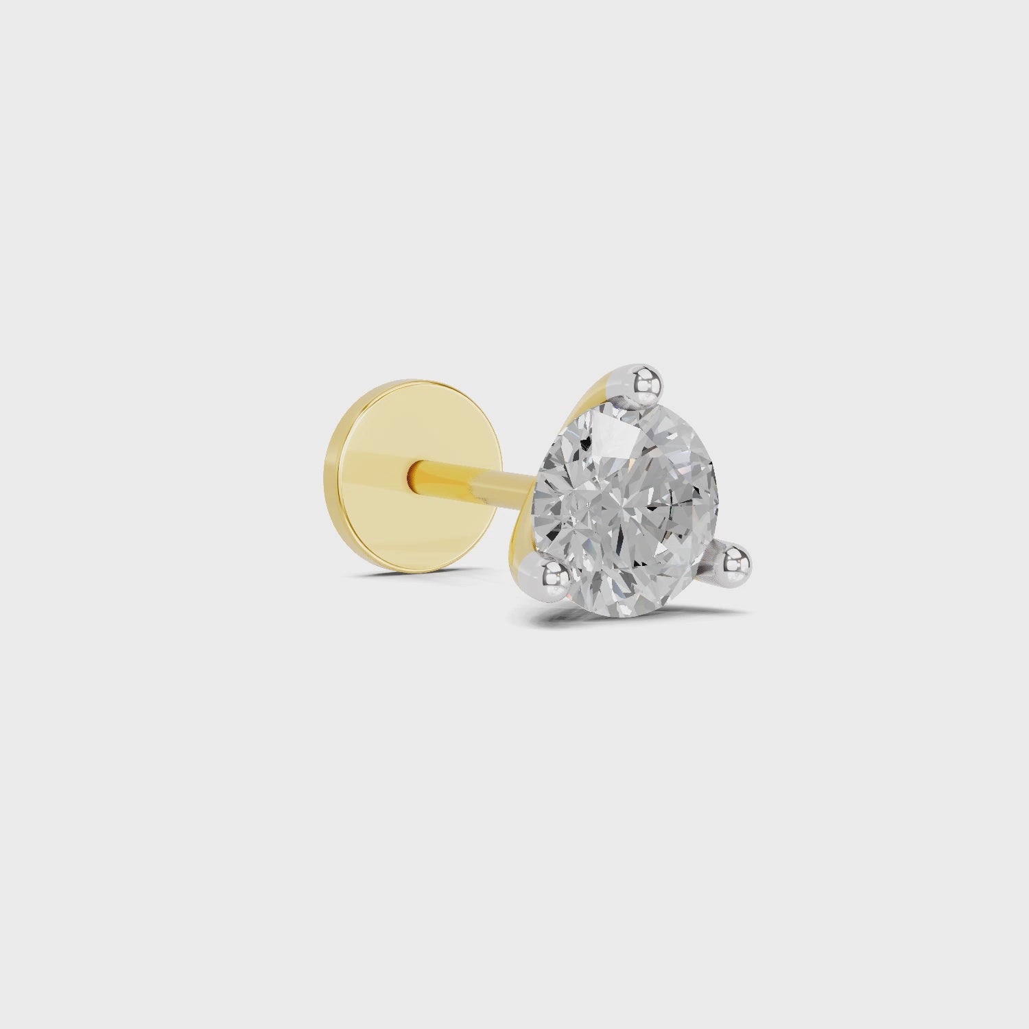 Solitaire Nosepin 0.5 Ct | 14Kt White Gold