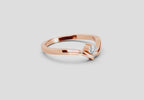 0.07 Ct Round Solitaire Ring | 14K Rose Gold
