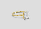 2.13 Carat Cushion Shape Solitaire Diamond Ring | 14K Yellow Gold