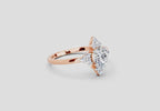 0.70 Ct Round Shape Cluster Diamond Ring | 14K Rose Gold