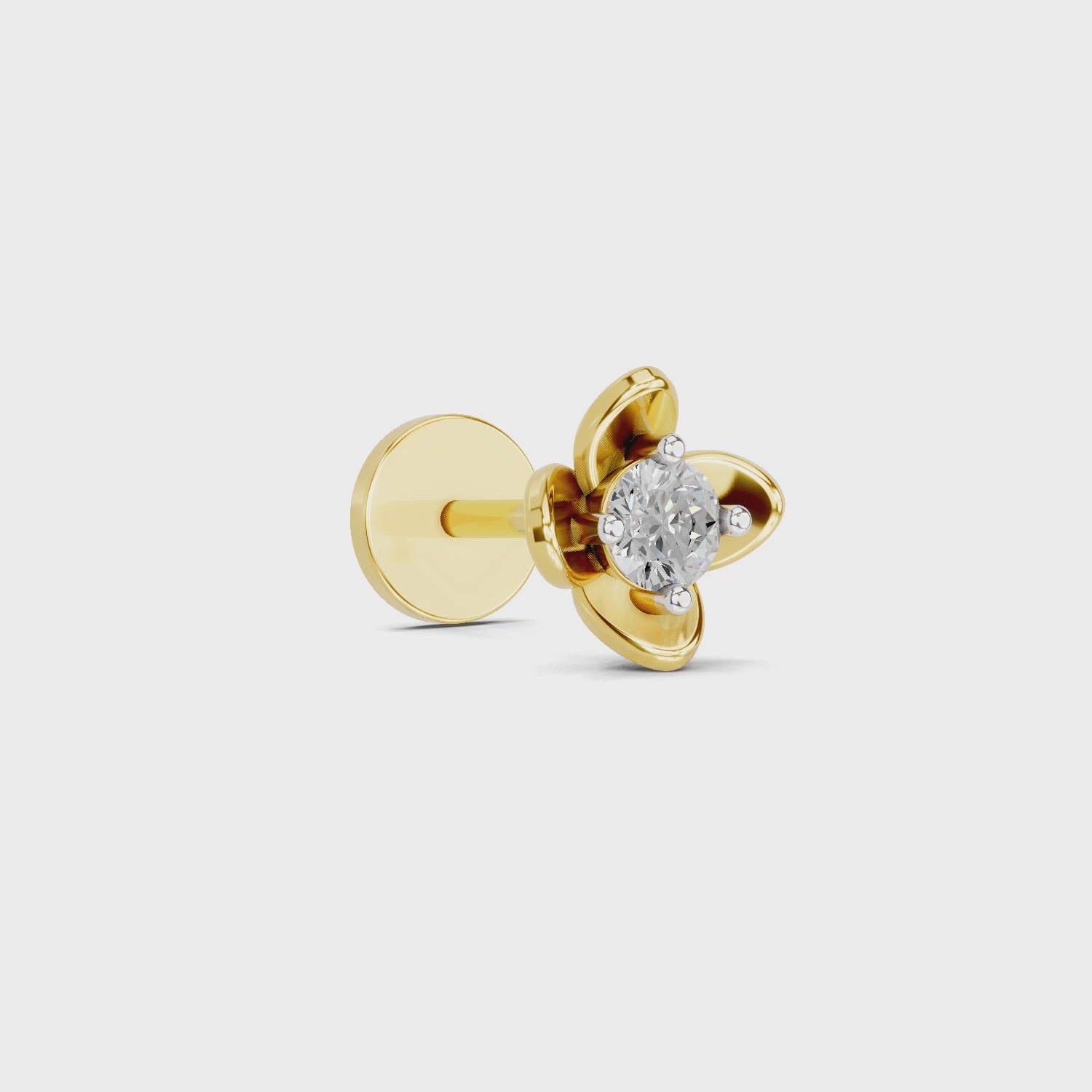 Solitaire Nosepin 0.13 Ct | 14Kt White Gold