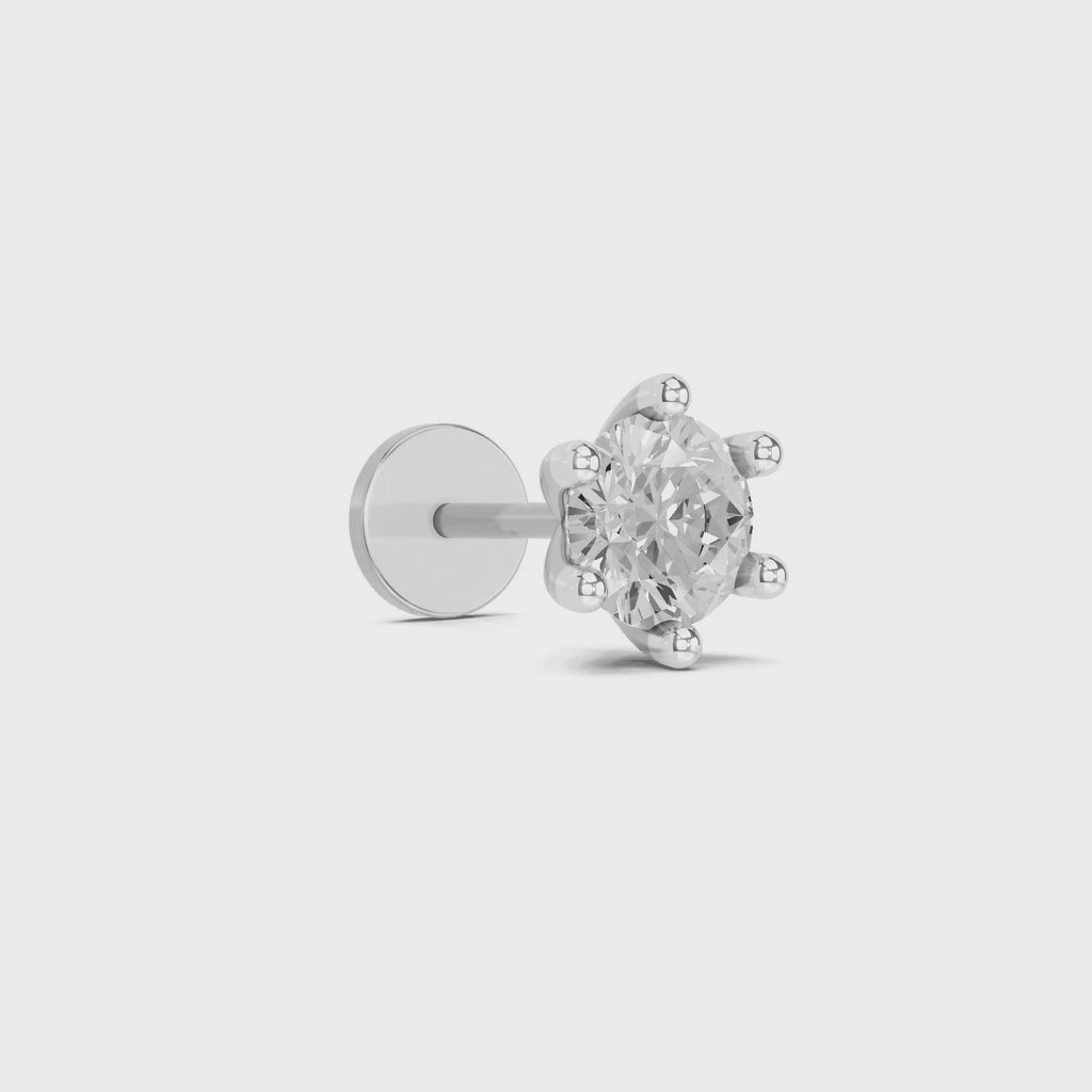 Solitaire Nosepin 0.5 Ct | 14Kt WhiteGold