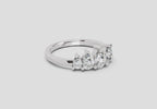 1.14 Ct Pear Shape 5 Stone Diamond Ring | 14K White Gold