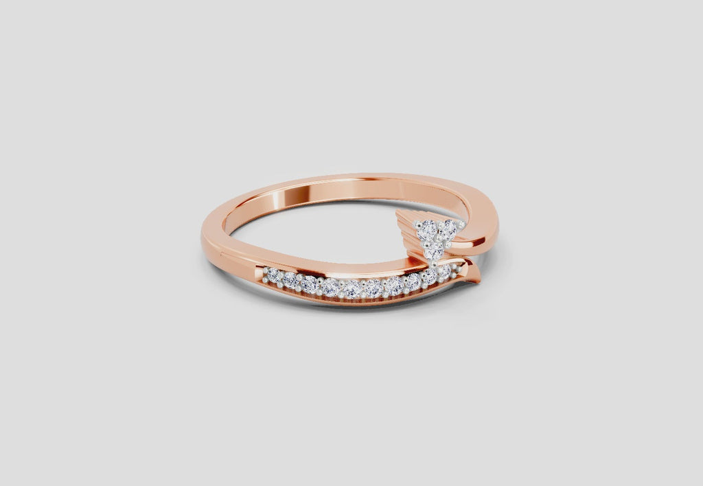 0.09 Ct Round Fashion Ring | 14K Rose Gold